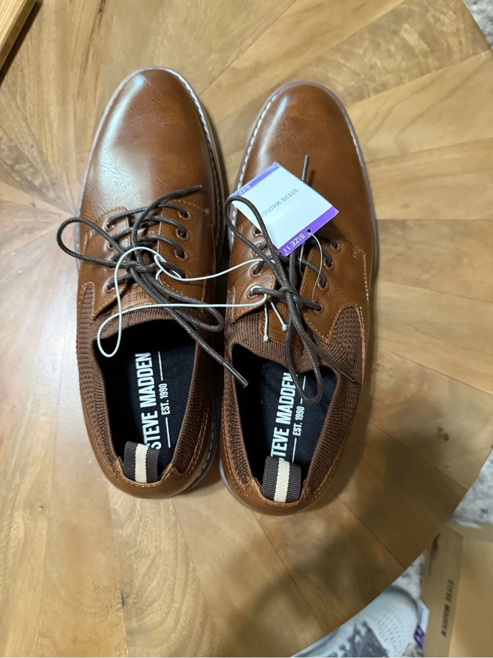 Steve Madden Men's Chestnut Brown Lace-Up Derby Sneaker